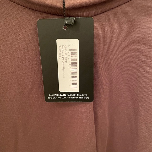 PrettyLittleThing Mocha High Neck Top Size Large - Picture 7 of 7